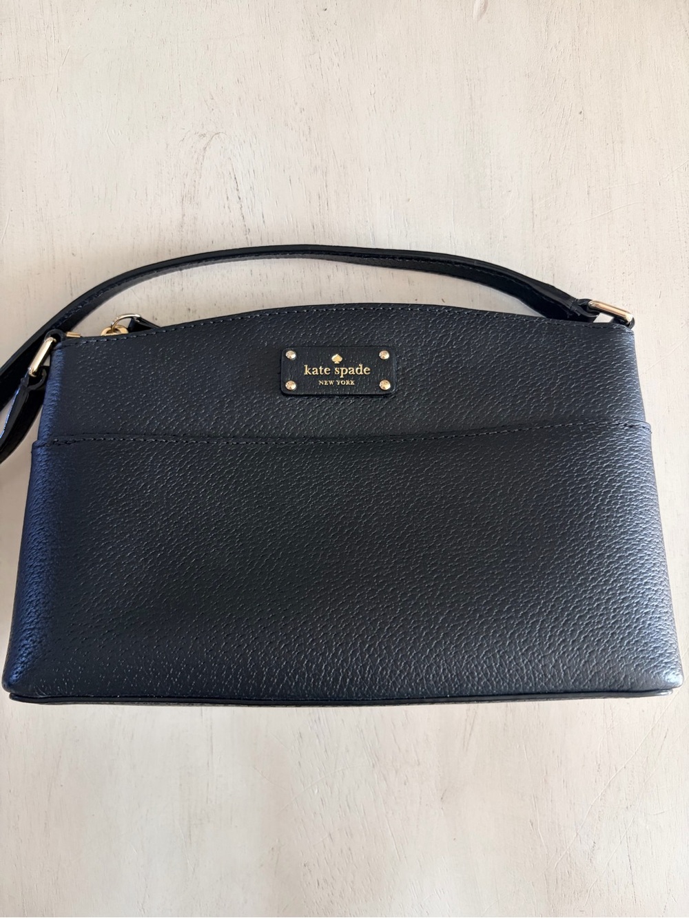 Kate Spade Pebbled Leather Crossbody Bag • Black • Gold Hardware • Never Used